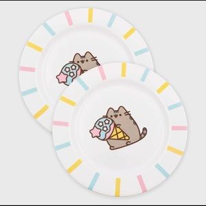 Pusheen 10th Anniversry Melamine Plate Set  NEW IN BOX!!